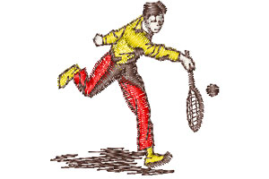 tennis embroidery designs