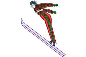 skiing embroidery designs