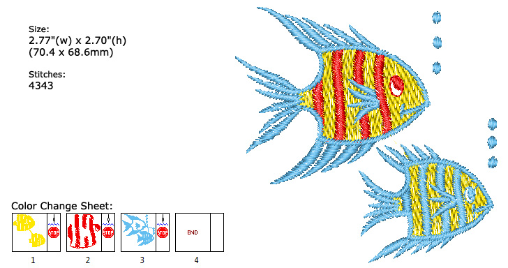 fish embroidery designs