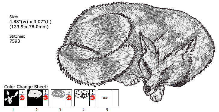 fox embroidery designs