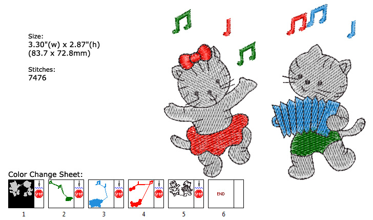 kitty embroidery designs