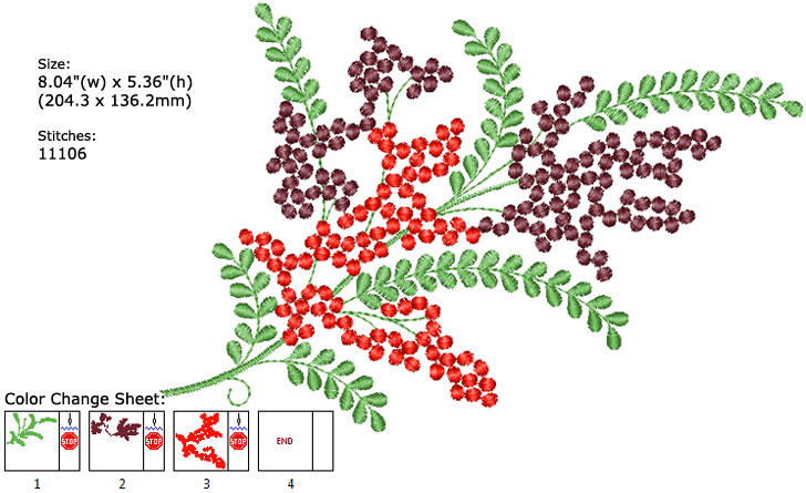 berry embroidery designs