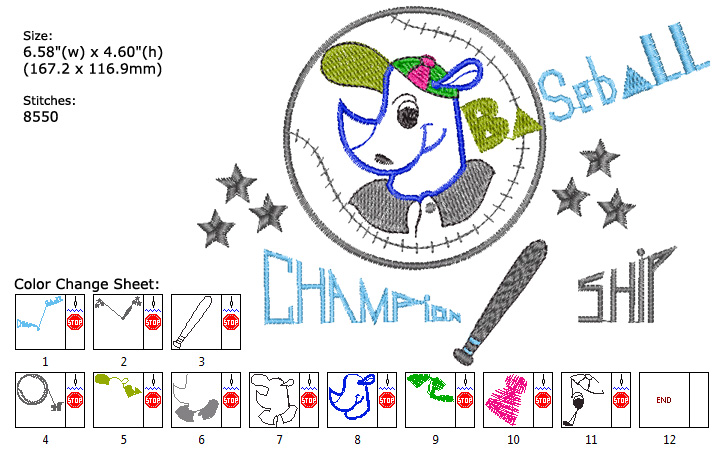 baseball embroidery designs