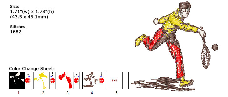 tennis embroidery designs