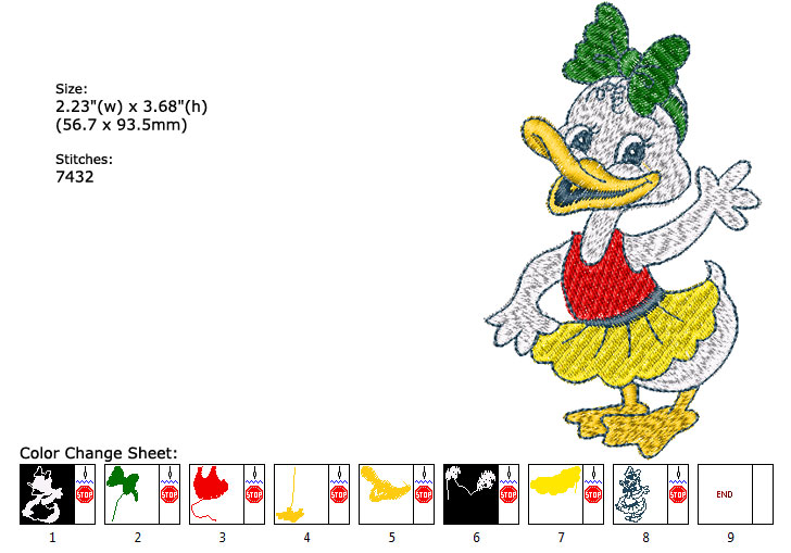 duck embroidery designs