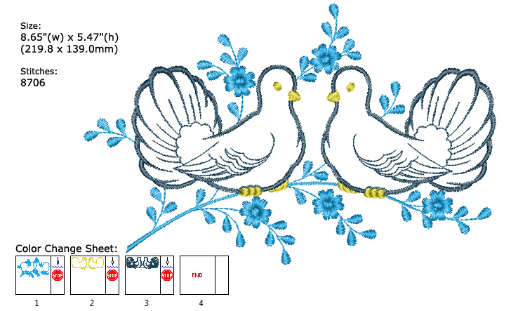 dove embroidery designs