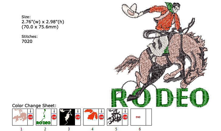 rodeo embroidery designs