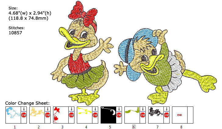 duck embroidery designs