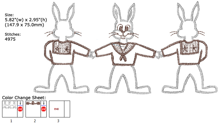 bunny embroidery designs