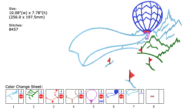 airballoon embroidery designs