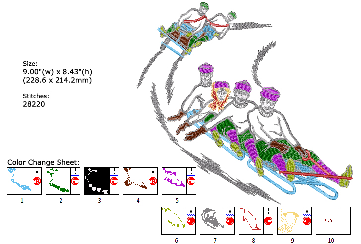 sport embroidery designs