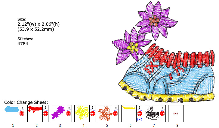 shoe embroidery designs