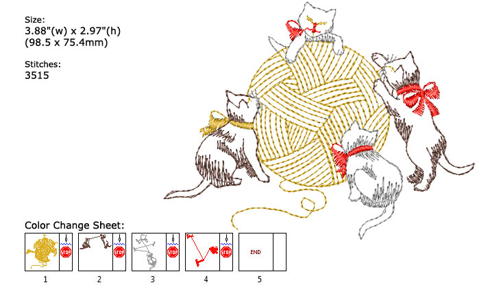 kitty embroidery designs