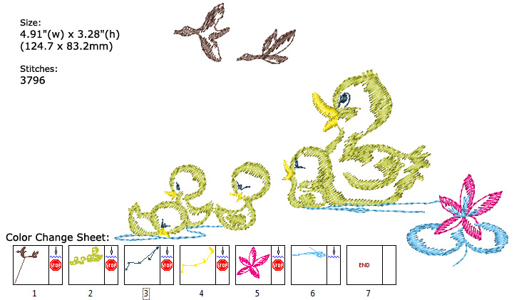 duck embroidery designs