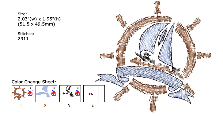 sea embroidery designs