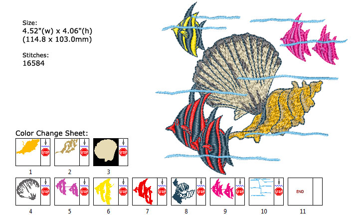 sea embroidery designs