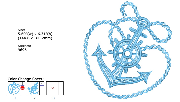 sea embroidery designs