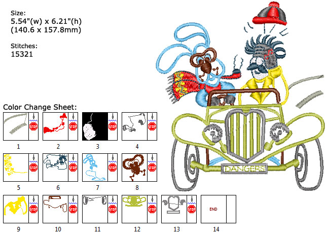 toon embroidery designs