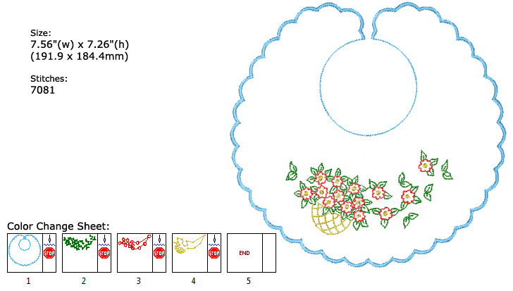 Bib embroidery designs
