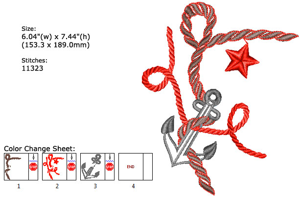 Anchor embroidery designs