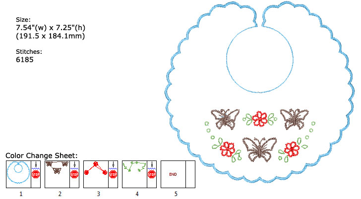 Bib embroidery designs