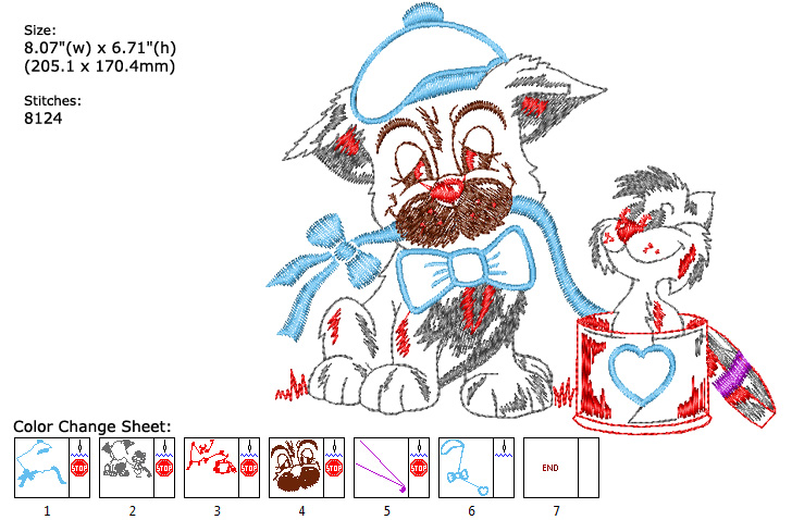 Puppy embroidery designs