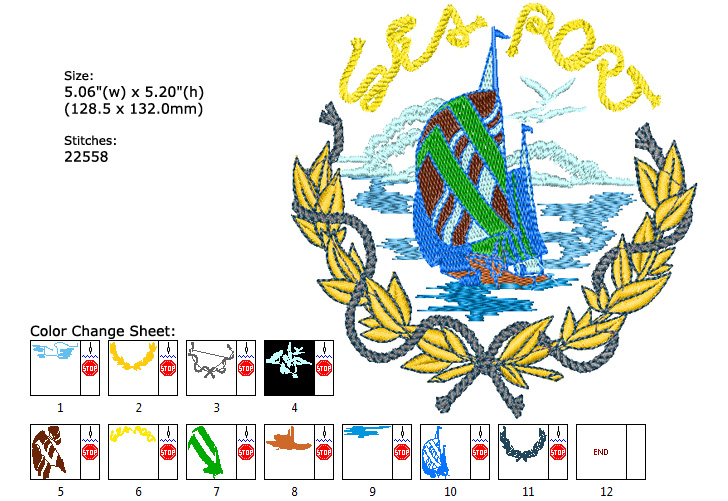 Sea Port embroidery designs
