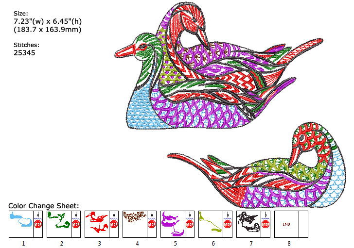 Swan embroidery designs