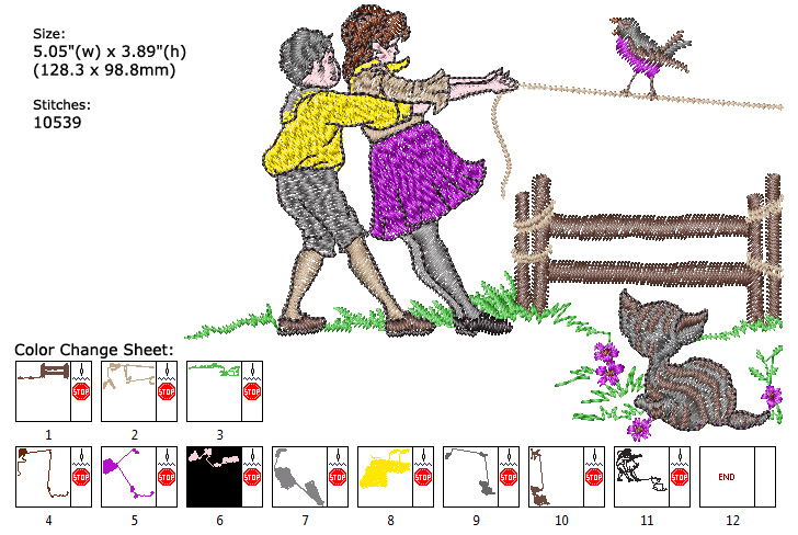 Play Time embroidery designs