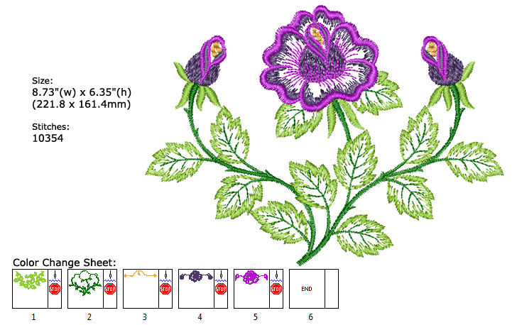 Flower embroidery designs