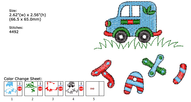 Taxi embroidery designs