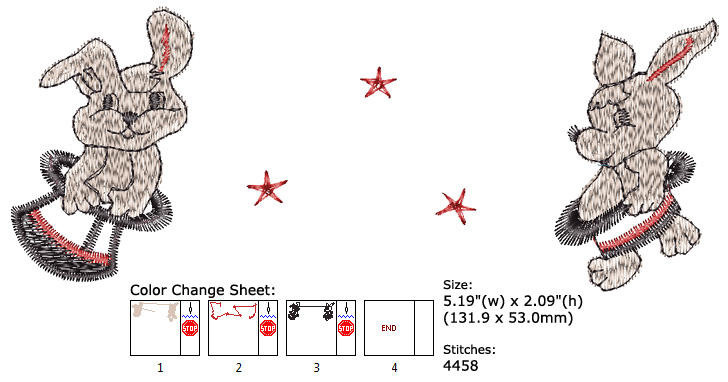 Bunny embroidery designs