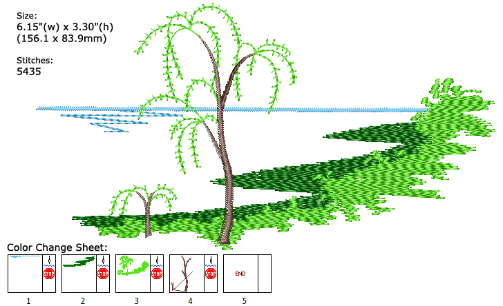 Tree embroidery designs