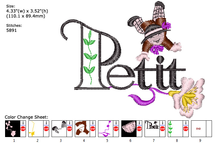 Child embroidery designs