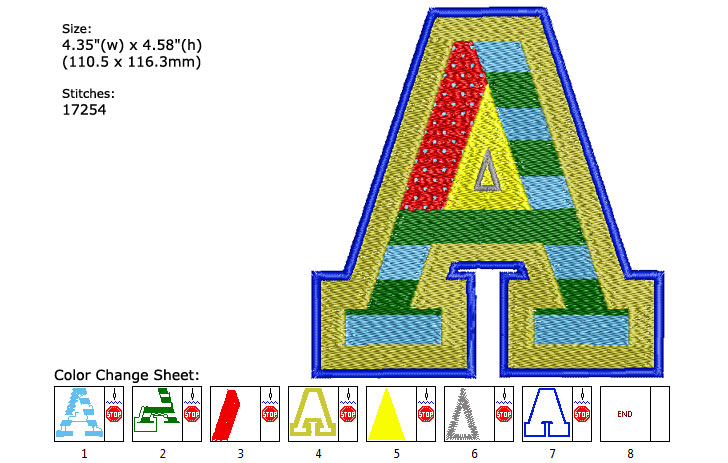 Letter embroidery designs
