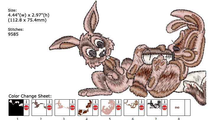 Bunnies embroidery designs