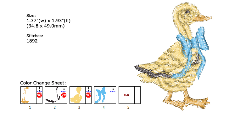 Duck embroidery designs