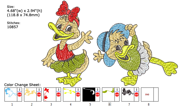 Duck embroidery designs