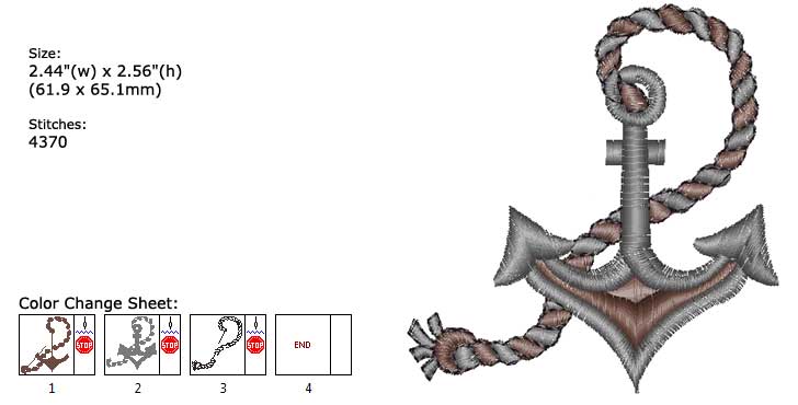 Anchor embroidery designs