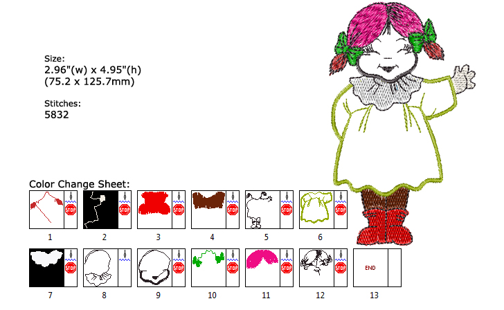 Child embroidery designs