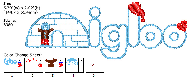 Igloo embroidery designs