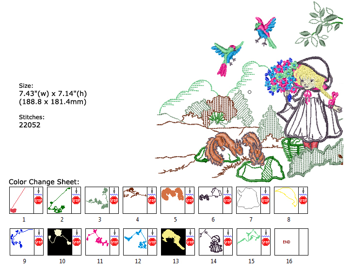 Nature embroidery designs