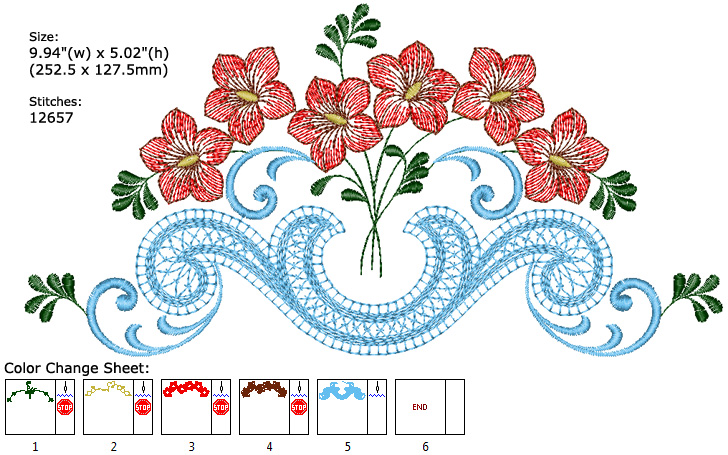 Flower embroidery designs