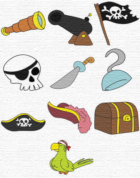 Pirates embroidery designs