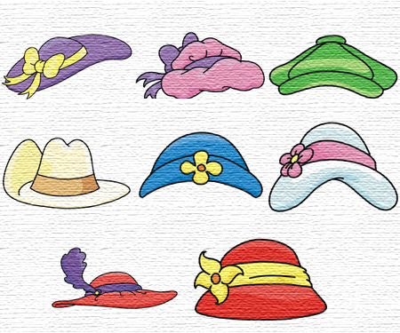 Hats embroidery designs