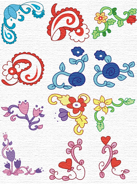 Deco Flowers embroidery designs