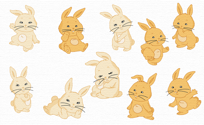 Bunnies embroidery designs