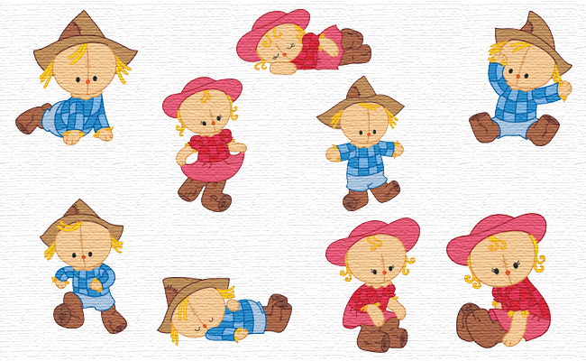 Cute Scarecrows embroidery designs