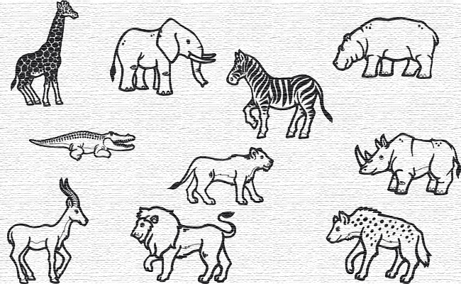 Zoo embroidery designs
