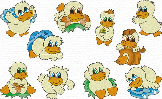 Duckies embroidery designs